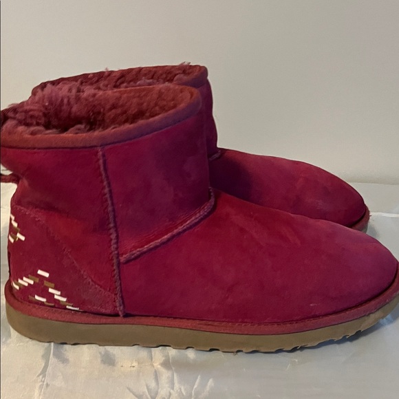 Shoes - UGG Cozy Red Suede Boots
